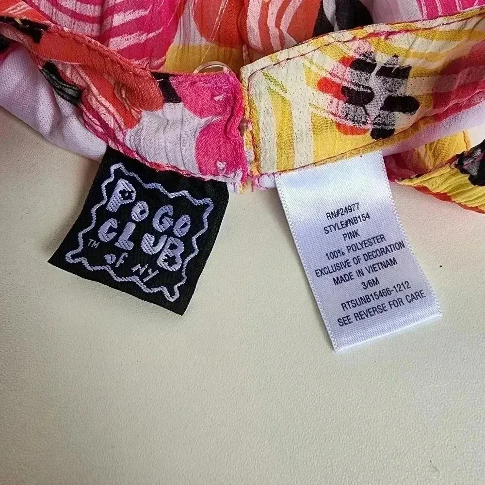 NWOT Pogo Club Baby Girls Shorts Outfit Set Ruffle Sequin Pink Lighweight 3-6 M